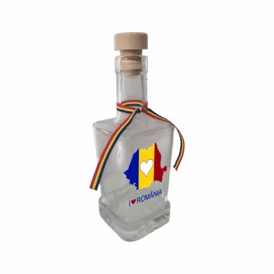I love romania, sticla cu mesaj patrata, 250 ml, model divgs318 27
